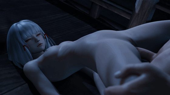 [3D/动态/无修正] LazyProcrast 9月新作:零:濡鸦之巫女-白菊 三无白发红瞳萝莉巫女性交 我TM社保 [174M]-2.gif