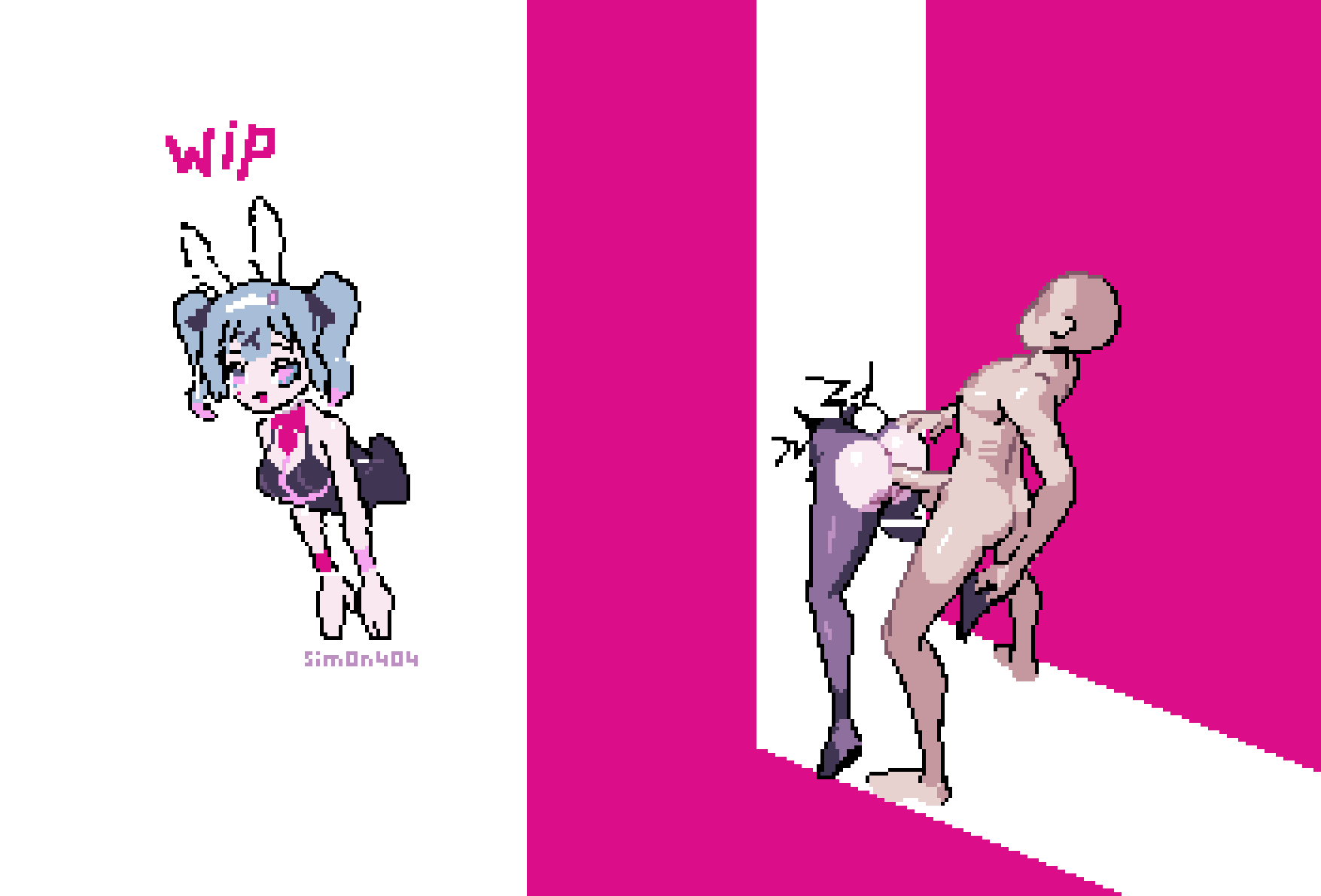 [2D动画/像素/无修][sim0n404] 射爆像素同人动画合集 2B+素晴日+赛博朋克边缘行者等 [786M/UC]-9.gif