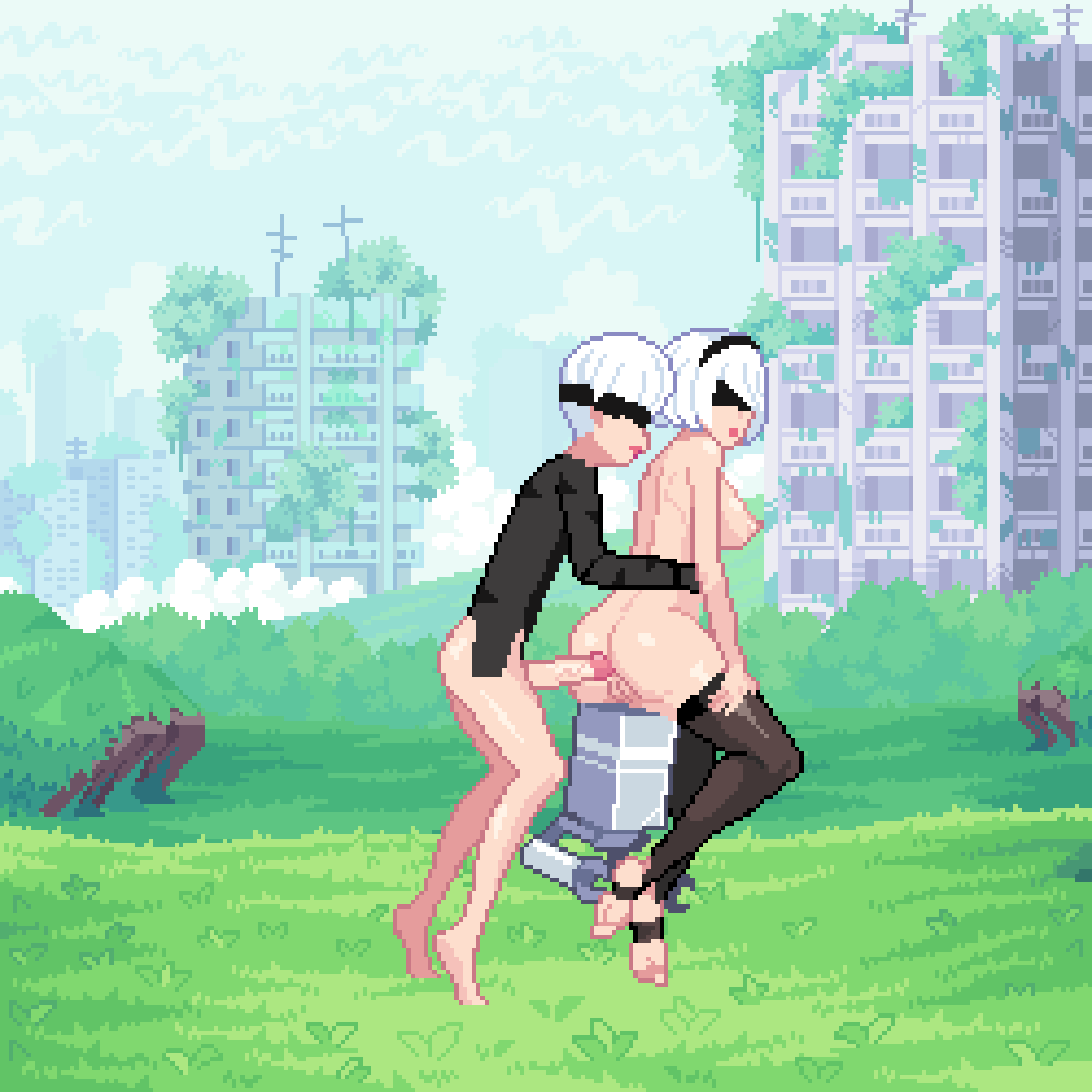 [2D动画/像素/无修][sim0n404] 射爆像素同人动画合集 2B+素晴日+赛博朋克边缘行者等 [786M/UC]-5.gif
