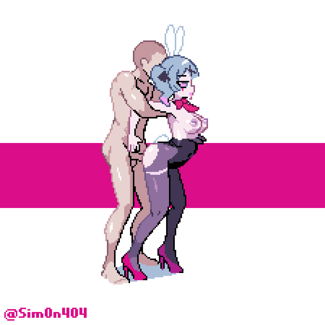 [2D动画/像素/无修][sim0n404] 射爆像素同人动画合集 2B+素晴日+赛博朋克边缘行者等 [786M/UC]-10.gif