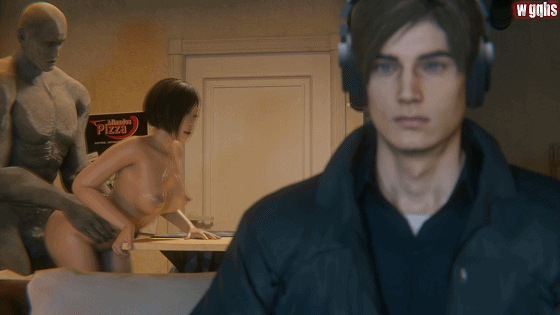 [3D动画] Ada and Mr X 在好朋友身后肆意侵犯中出他的性感妻子 [1G/夸克]-2.gif
