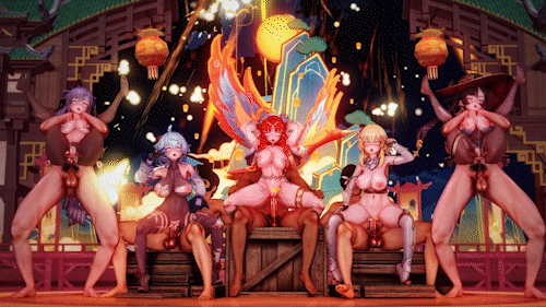 [MMD/无修正][lanzfh]2月15日 原神 Lantern Rite_Girls 2 26mins[3.6G]-7.gif