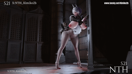[3D/小马大车/NTR] NTH_kimiko2B 3月新作:S21+DLC 极品黑丝爆乳魔女陷入轮奸地狱 [6.8G/UC]-6.gif