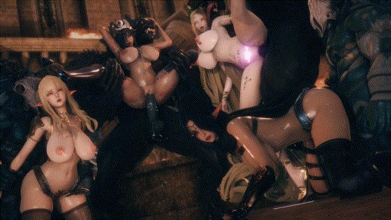 [3D][Elarbaby]D45 黑兽-兽人美熟女黑皮群交[UC/4.3G]-2.gif