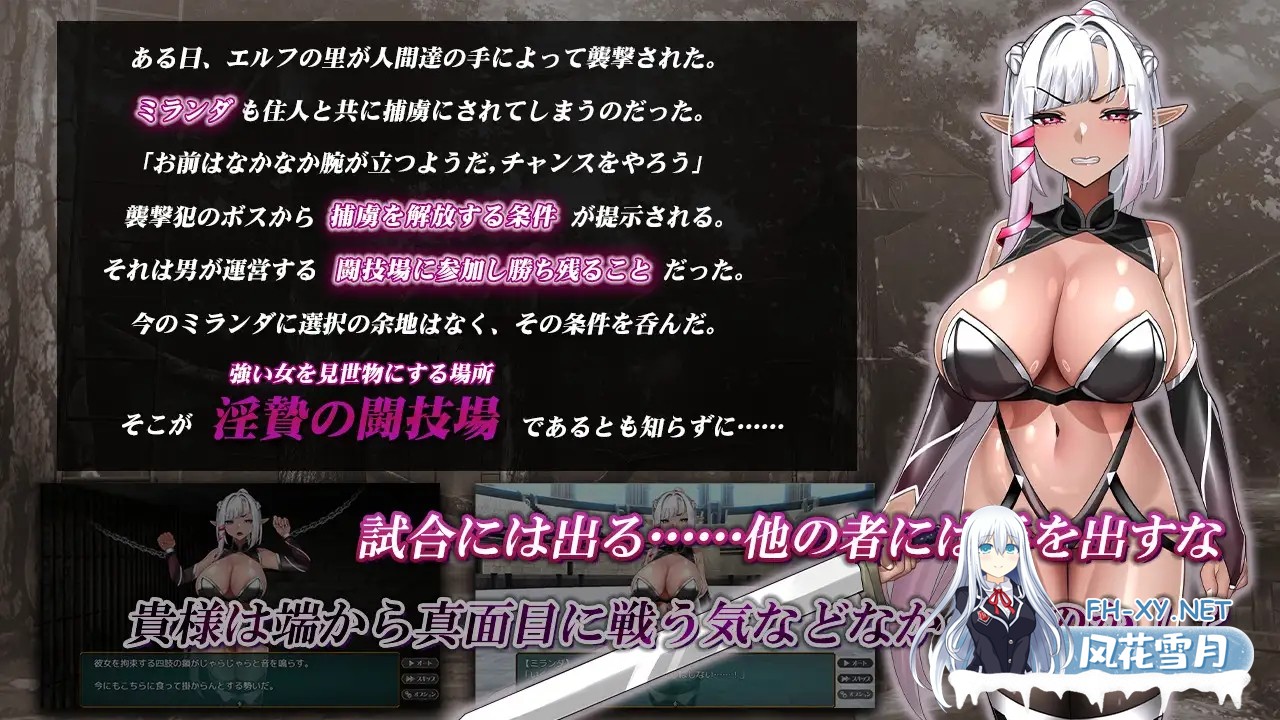 [SLG/PC/AI汉化] 淫祭[牺牲]的斗技场 -黑暗精灵剑士米兰达- 淫贄[いけにえ]の闘技場 -ダークエルフの剣士ミランダ- [348M/UC]-3.jpg