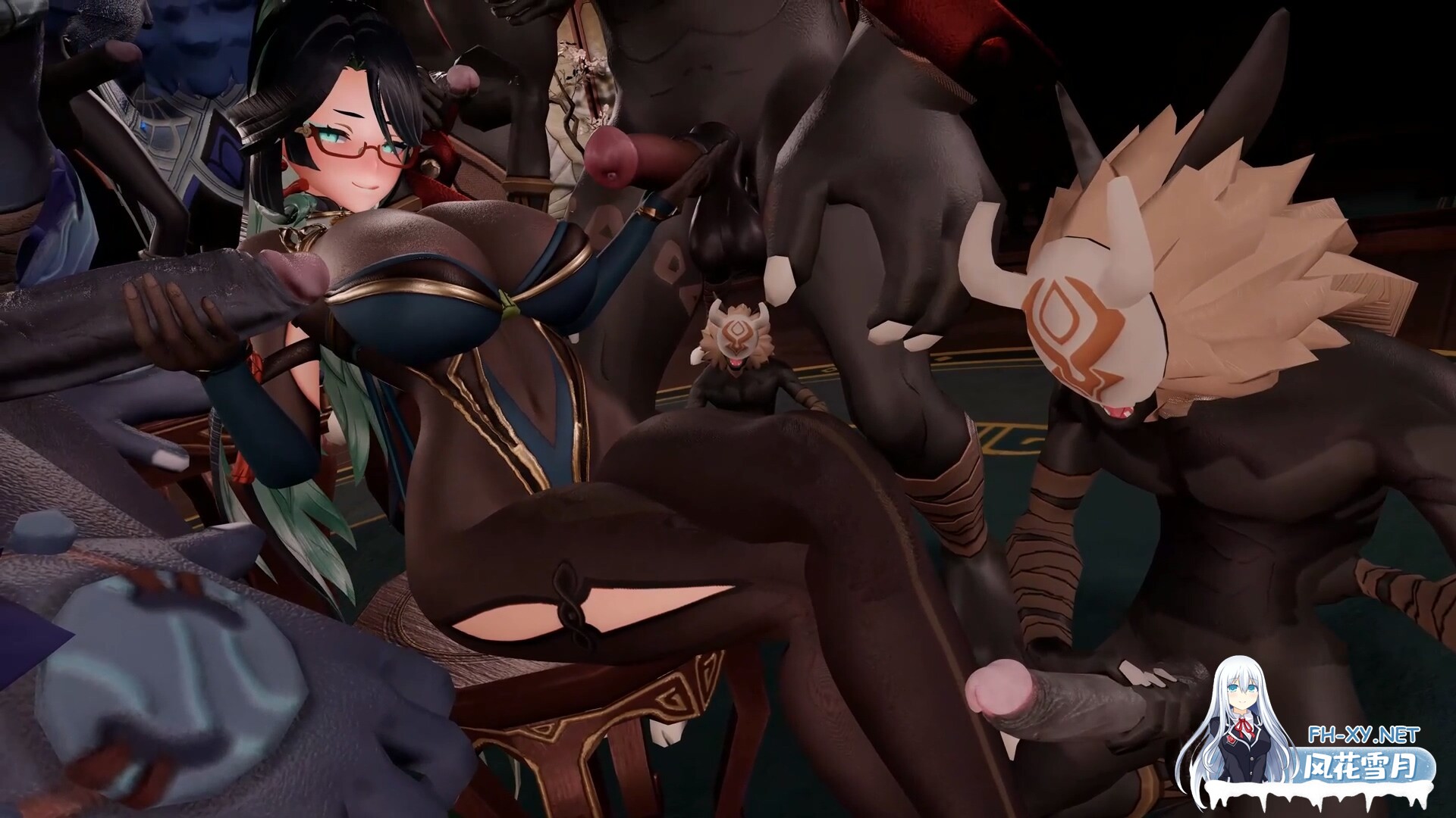 [3D]原神 黑丝闲云大妈和丘丘人的乱交淫趴 1080p 带CV音效版[189m]-15.jpg