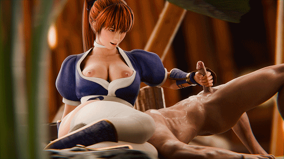 Magikal3D 3月新作：Kasumi 霞 性感女忍娴熟寝技强制榨精-3.gif