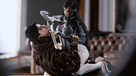 Magikal3D 3月新作：Raven 渡鸦 性感女神强制骑乘榨精-1.gif