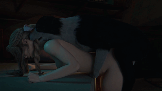 FallenCaelus 2月新作：爱丽丝 性感女神失恋被狗狗乘虚而入侵犯中出[3D/NTR/CV]-4.gif